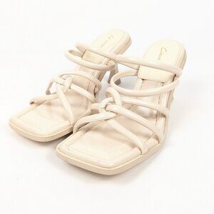 Circus by Sam Edelman Cream Savanna Square Toe Strappy Sandal Size 9.5